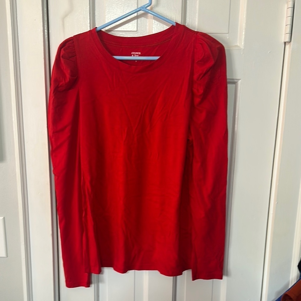 Crown and Ivy long sleeve T-shirt with puffy shoulders size small